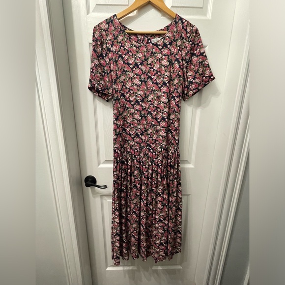 25-Vintage E. D. Michaels Melanie Drucker Dress Cottagecore Prairie Floral 11-12 - Picture 1 of 14